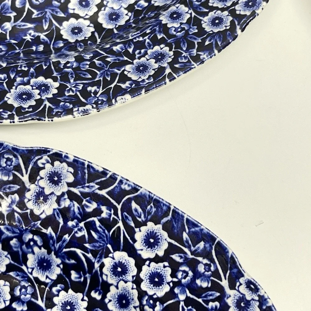 Vintage Crownford Staffordshire Blue Calico 10.5